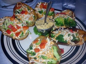 veggie skins at Red Hook Grill in Columbus