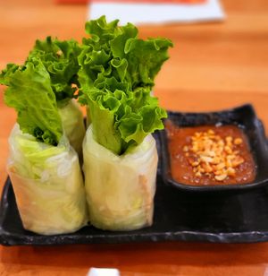 Tofu veggie Spring rolls at Saigon Rendezvous in Olympia