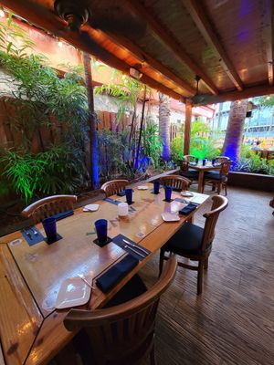 Inside seating at Yemanja Woodfired Grill in Oranjestad