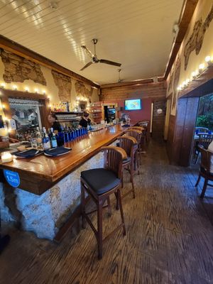 Seating at the bar without a reservation at Yemanja Woodfired Grill in Oranjestad
