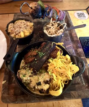 Vegan BBQ Platter  at Yemanja Woodfired Grill in Oranjestad