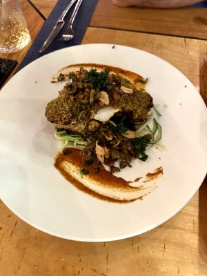 Vegan Herb Crusted Cauliflower   at Yemanja Woodfired Grill in Oranjestad