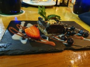 Raw Snickers Bar at Yemanja Woodfired Grill in Oranjestad
