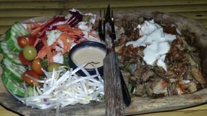 mushroom kebab at Eat.Co in Koh Phangan