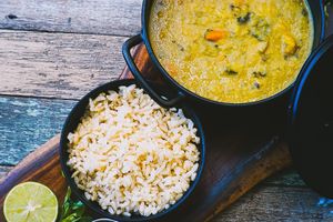 Dahl with rice #Veganuary at Eat.Co in Koh Phangan