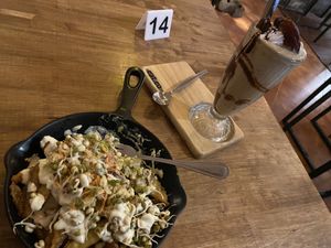 A bowl of food. A glass of choco ecstasy. at Eat.Co in Koh Phangan