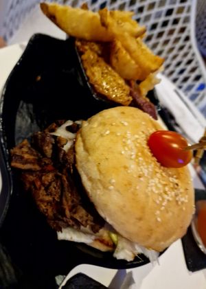 Cheezy kebab burger at Eat.Co in Koh Phangan