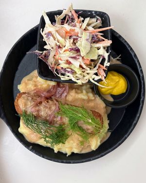 Vegan Bangers & Mash at Eat.Co in Koh Phangan