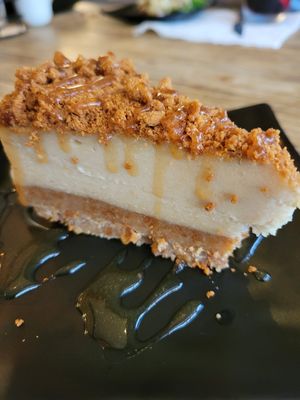 Salted caramel cheesecake... Yum 😋 at Eat.Co in Koh Phangan