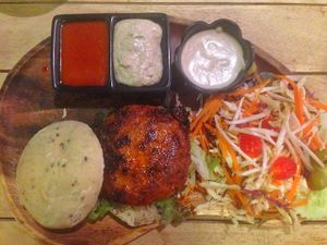 BBQ mushroom burger  at Eat.Co in Koh Phangan