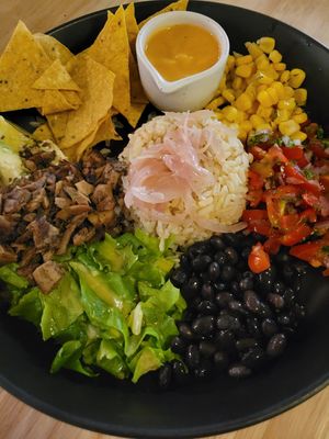 Mexican bowl, sub meaty mushroom for tofu at Eat.Co in Koh Phangan