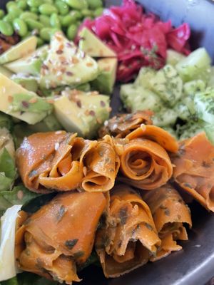 Lox close-up (sushi bowl)  at Eat.Co in Koh Phangan