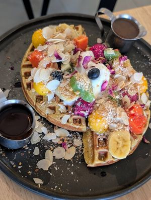 Loaded waffles at Eat.Co in Koh Phangan