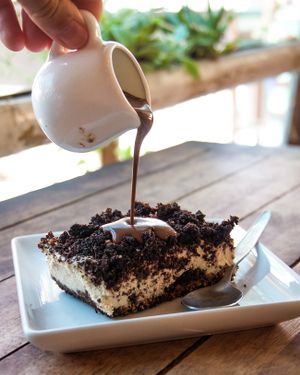 Oreo Coffee Cheesecake (with chocolate sauce) at Eat.Co in Koh Phangan