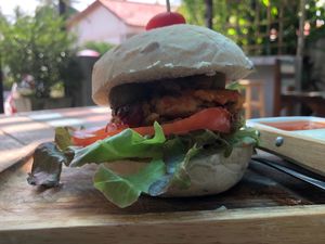 Mushroom BBQ burger  at Eat.Co in Koh Phangan