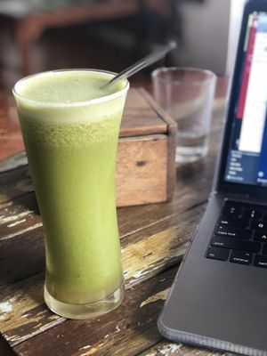 Plant Shanka. Little spicy from the ginger. Just the way I like it.  at Eat.Co in Koh Phangan