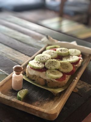 Cashew Cream Cheese Toast at Eat.Co in Koh Phangan