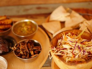 (Part of) vegan thali at Eat.Co in Koh Phangan