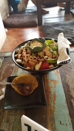 watermelon salad and chocolate cluster at Eat.Co in Koh Phangan