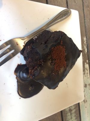 Good peanut butter chocolate brownie. FYI it tastes like a banana chocolate brownie. You can’t taste the peanut butter, but it’s still very good. at Eat.Co in Koh Phangan