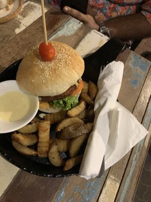 Beyond beef burger  at Eat.Co in Koh Phangan