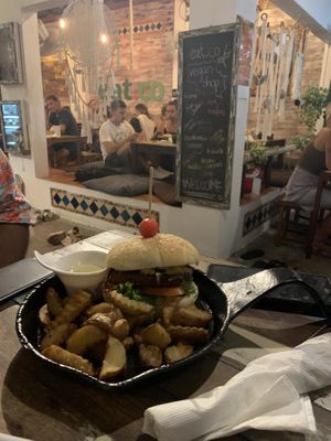 Beyond beef burger at Eat.Co in Koh Phangan