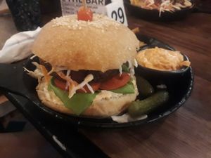 Falafel burger at Eat.Co in Koh Phangan