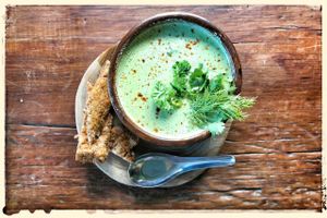 raw cucumber soup at Eat.Co in Koh Phangan
