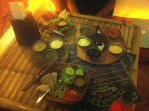 Various dips and bread at Eat.Co in Koh Phangan