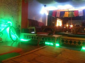 Chill sitting and dining area at Eat.Co in Koh Phangan