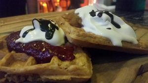 Vegan waffles! at Eat.Co in Koh Phangan
