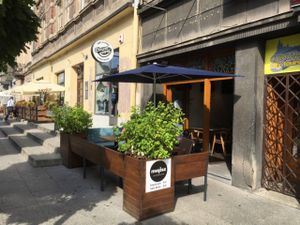 outside at Miazsz in Krakow