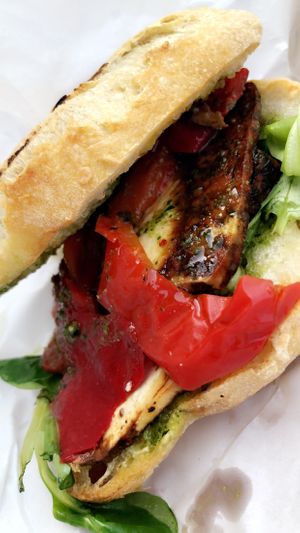 Panini with Tofu! at Miazsz in Krakow