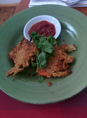 Pakoras at Pure Green Vegan in Adelaide