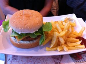 Vegan burger :) at Les Delices De Gigi in Le Perreux