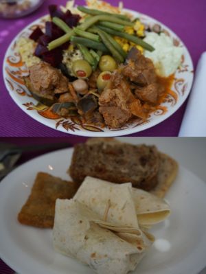 Plate and appetizer from Sunday brunch. at Les Delices De Gigi in Le Perreux