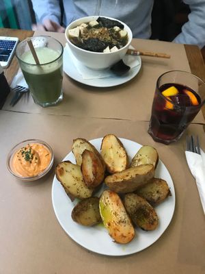 patatas bravas. i asked the staff if the portion was big enough and meantioned that i was a huge potato lover 😁 at Vegetalia - Raval in Barcelona