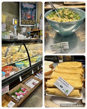 Vegan options in the case. Soups too!   at The Rocket Market in Spokane