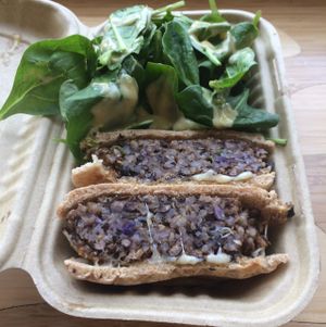 black bean burger  at MOM's Organic Market Cafe in Washington