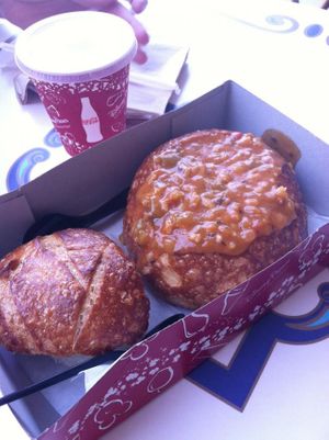 Vegetarian gumbo in a bread bowl at Disneyland - Royal Street Veranda in Anaheim