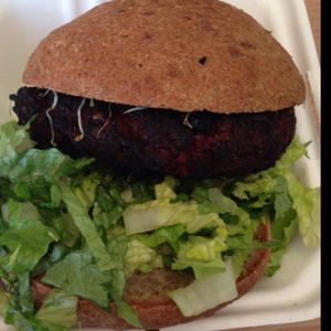 beet burger at Seed + Salt in San Francisco