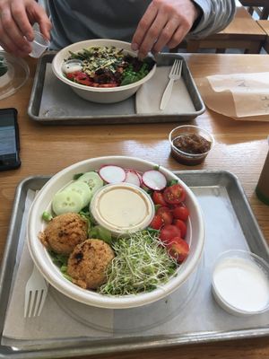 Falafel salad  at Seed + Salt in San Francisco