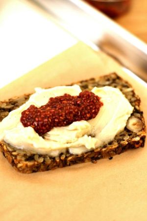 chia seed jam with raw lemon curd! at Seed + Salt in San Francisco