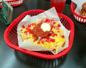 Nachos XL we got as shared starter at Belzepub in Prague