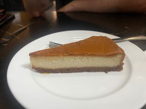 Vegan cheesecake  at Belzepub in Prague