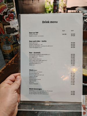 Drinks at Belzepub in Prague