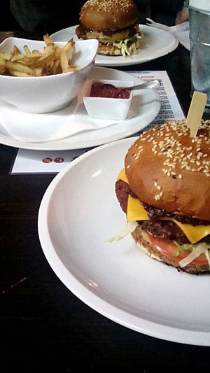 The best vegan burger with cheese! at Belzepub in Prague