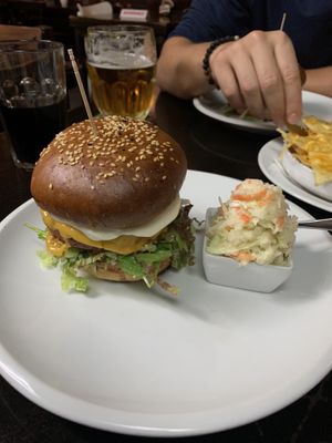 Beyond burger at Belzepub in Prague