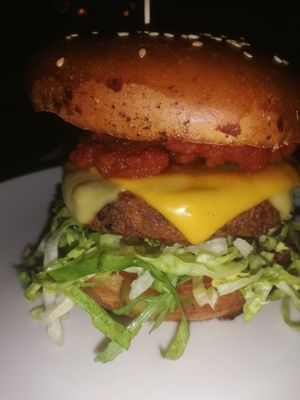 Chilli burger at Belzepub in Prague