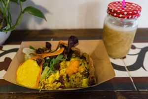 Quiche at Enjoy Vegan in Barcelona